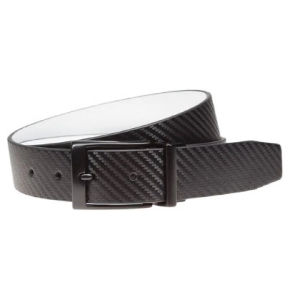 Nike Black Carbon Fiber Textured Genuine Leather Belt Golf‎ Casual
Size 42